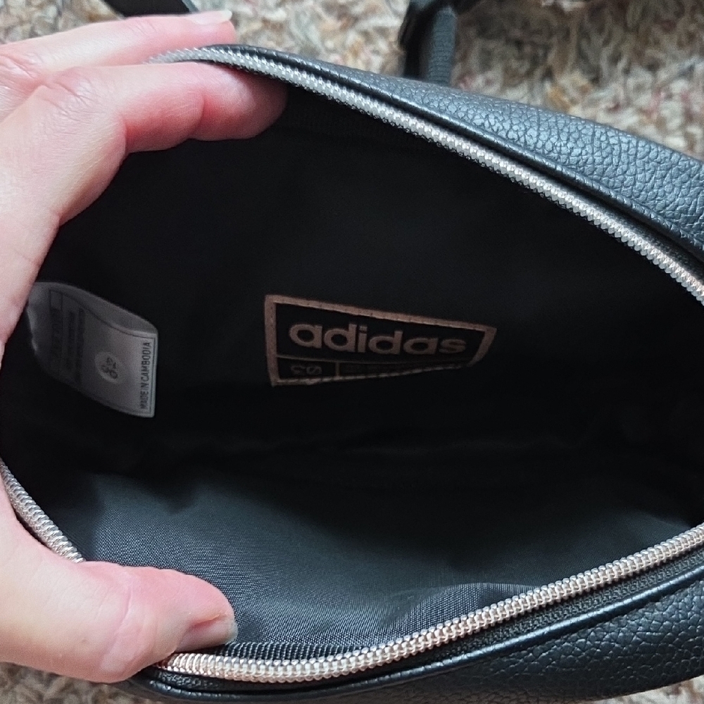 Adidas Black Leather Crossbody Bag - Picture 4 of 7